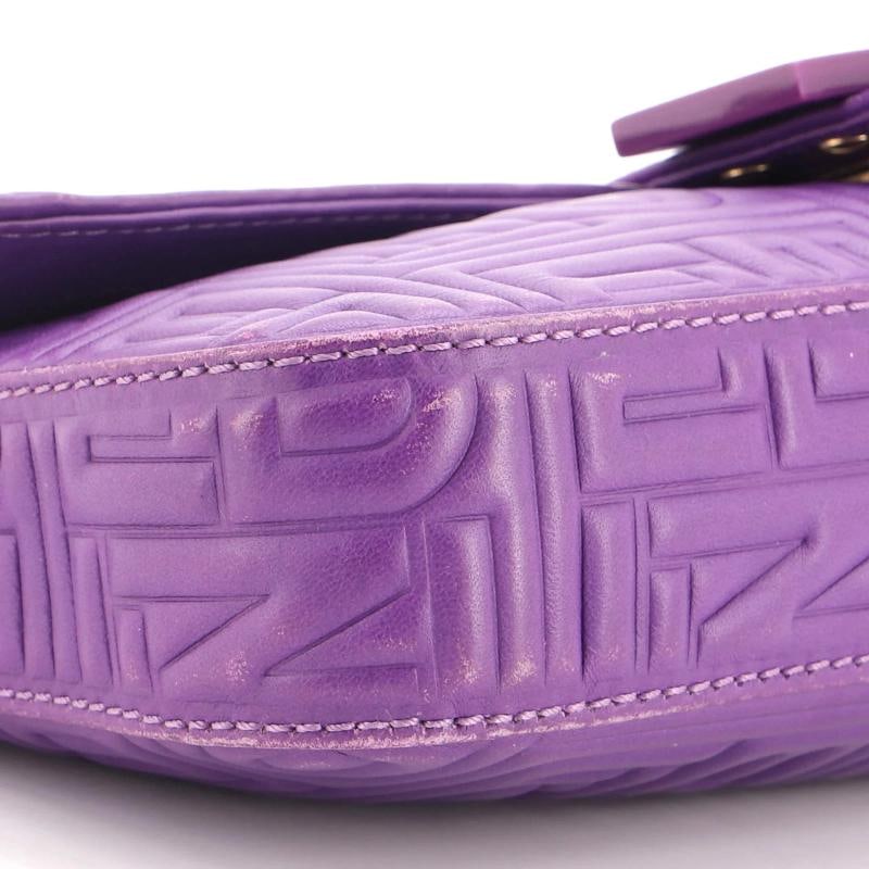 Fendi Baguette Bag Logo Embossed Leather Small - 6