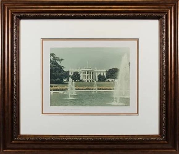 Jacqueline Kennedy Onassis Signed 9.75x13.25 White House Framed Photo BAS - 4
