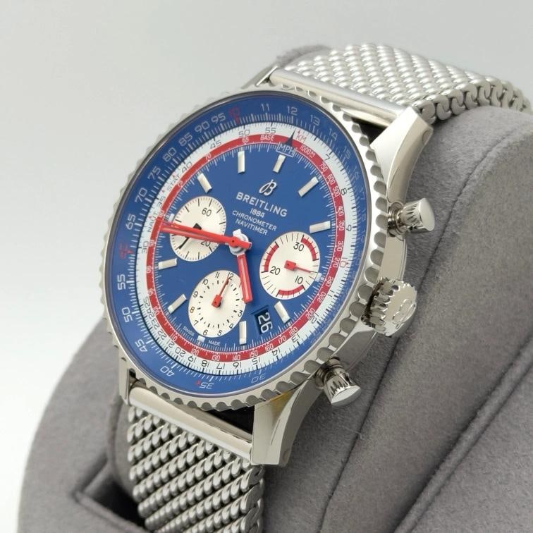 Breitling Navitimer B01 Pan Am Blue Dial AB0121 43mm Stainless Steel Box Paper - 5