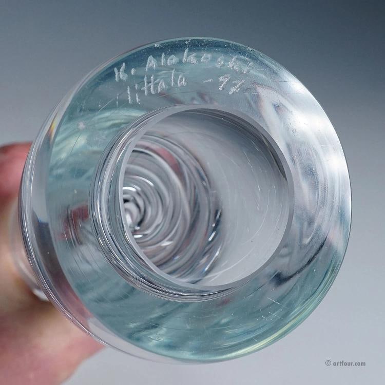 Vintage Art Glass Vase 'Twist' by Kari Alakoski for Iittala - 8