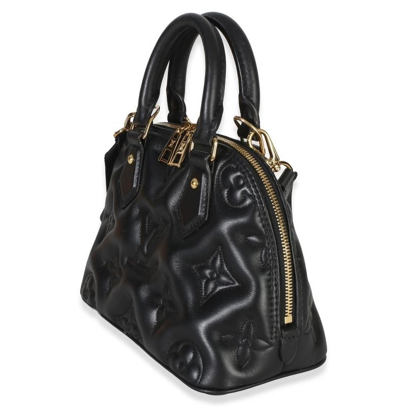 Louis Vuitton Black Bubblegram Calfskin Alma BB - 2