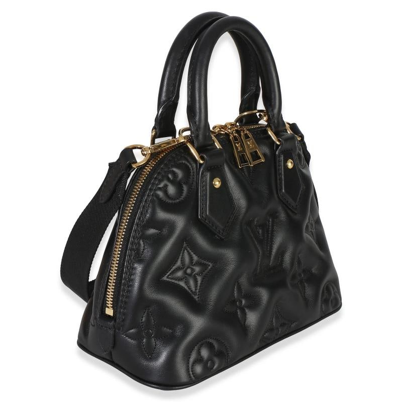 Louis Vuitton Black Bubblegram Calfskin Alma BB - 3