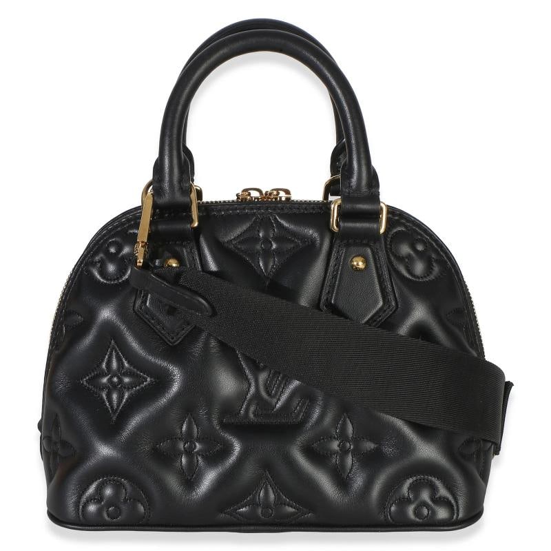 Louis Vuitton Black Bubblegram Calfskin Alma BB - 4