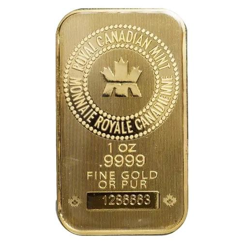 1 oz Gold Royal Canadian Mint Bar (In Assay).9999 Fine - 3