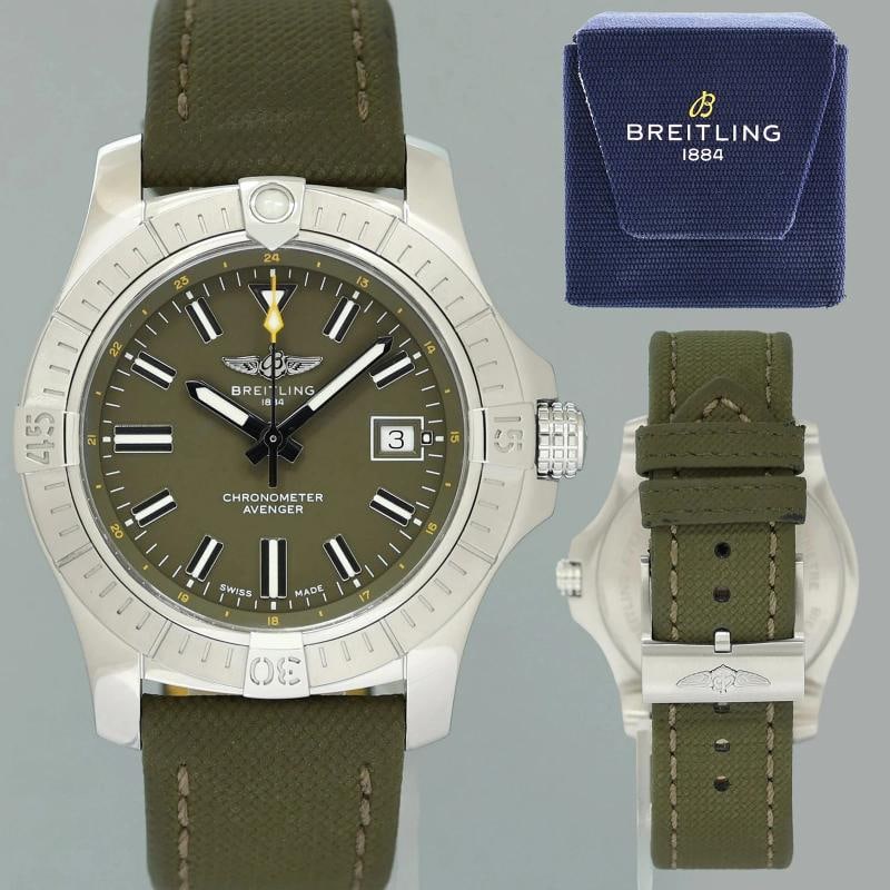 PAPERS MINT Breitling Chronometer Avenger Automatic 43mm Men's Watch A17318: Condition: Pre-owned - Excellent,Brand: Breitling,Department: Unisex Adults,Type: Wristwatch,Model: Superocean,Reference Number: A17318,With Original Box/Packaging: Yes,With Papers: Original,Customize