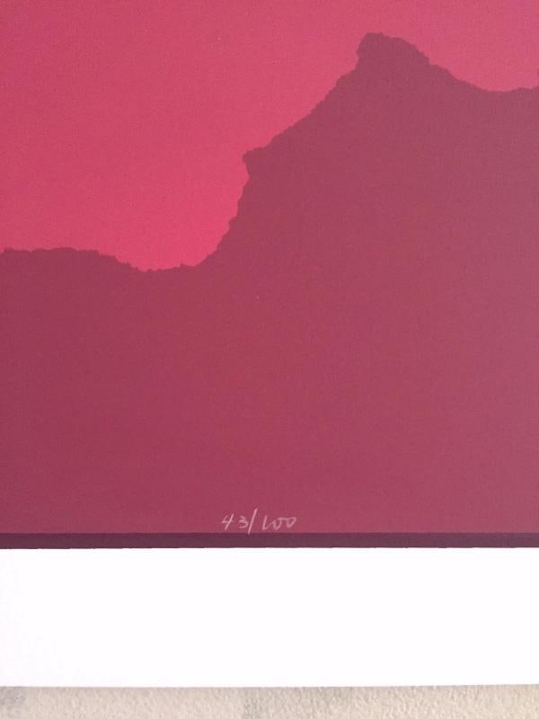 POSTMODERN 1980'S ANGELA AMAN RAINBOW RIDGE DIPTYCH LMT EDTN SILKSCREEN PRINTS - 10