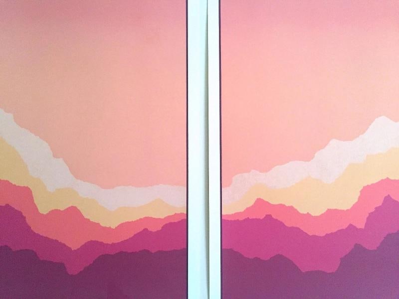POSTMODERN 1980'S ANGELA AMAN RAINBOW RIDGE DIPTYCH LMT EDTN SILKSCREEN PRINTS - 6