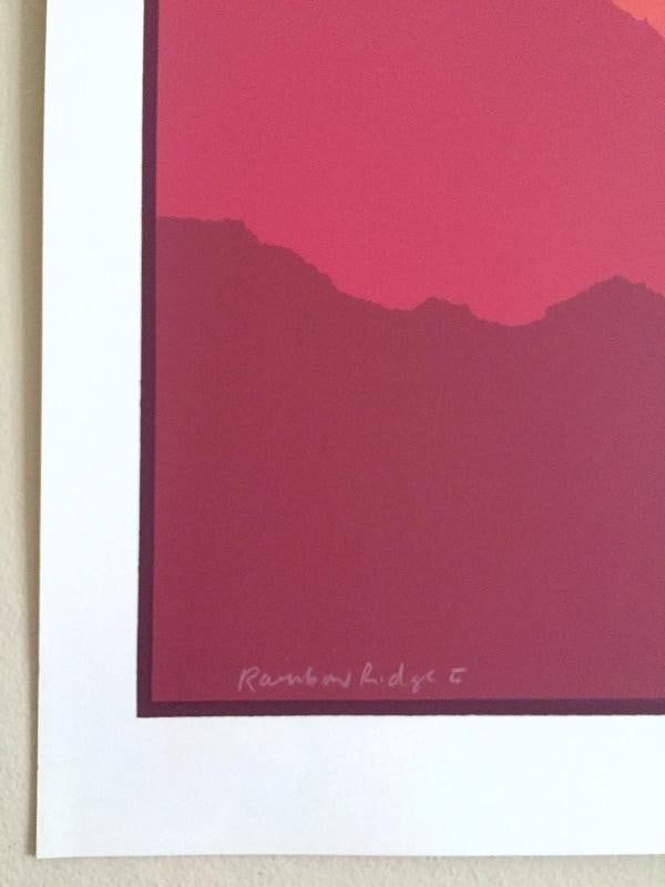 POSTMODERN 1980'S ANGELA AMAN RAINBOW RIDGE DIPTYCH LMT EDTN SILKSCREEN PRINTS - 9