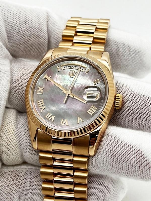 Rolex 118235 President Day Date Tahitian Mother Of Pearl 18K Rose Gold Box Paper - 10