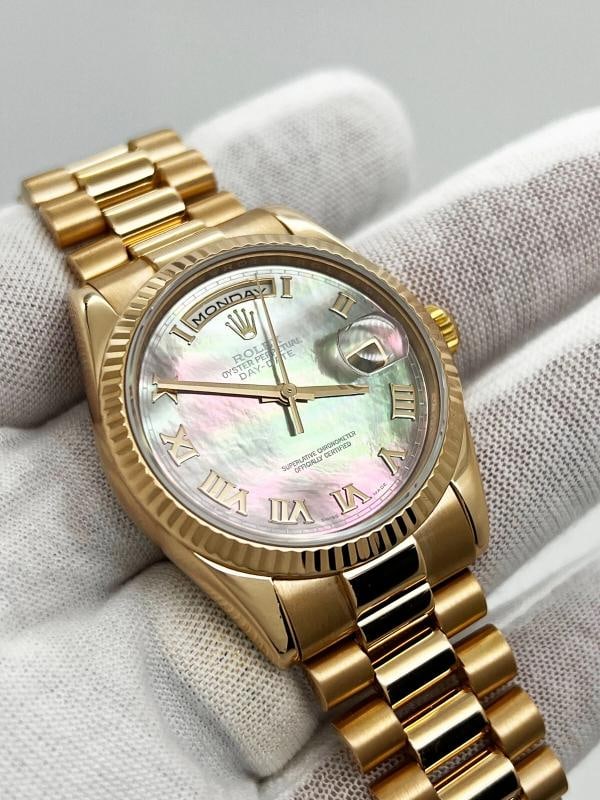 Rolex 118235 President Day Date Tahitian Mother Of Pearl 18K Rose Gold Box Paper - 8