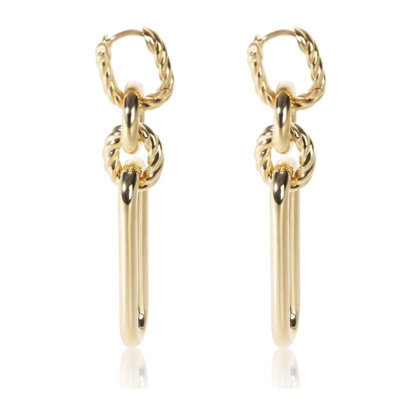 David Yurman Yellow Gold Lexington Earrings - 2
