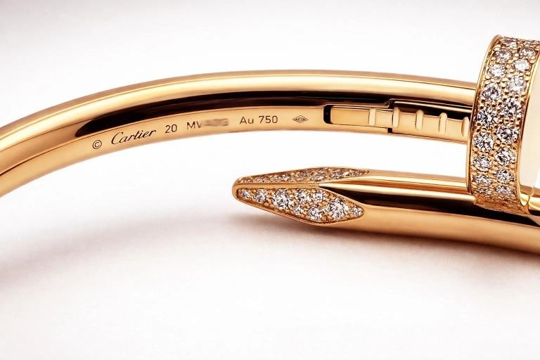 Cartier JUSTE UN CLOU 18k Rose Gold Diamond Bracelet CRN6721720 Box COA Size 20 - 13