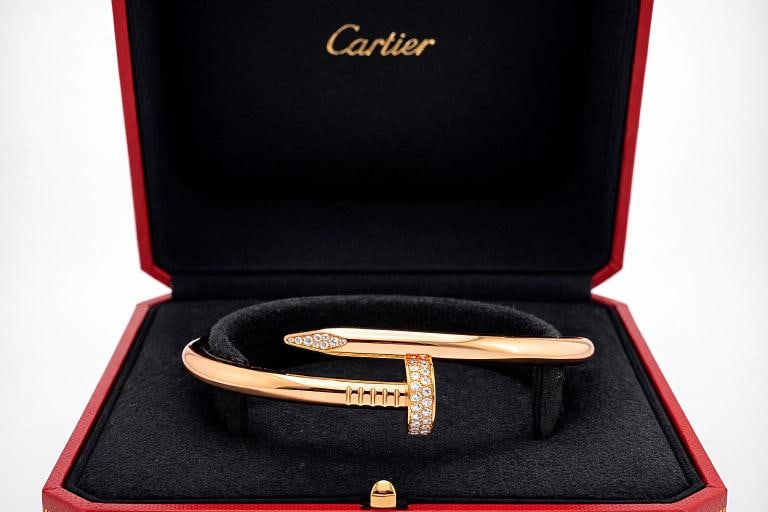 Cartier JUSTE UN CLOU 18k Rose Gold Diamond Bracelet CRN6721720 Box COA Size 20 - 4