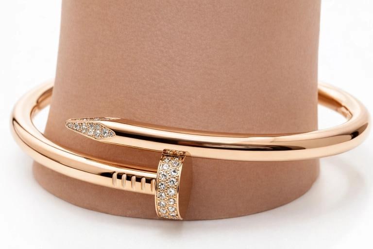 Cartier JUSTE UN CLOU 18k Rose Gold Diamond Bracelet CRN6721720 Box COA Size 20 - 8