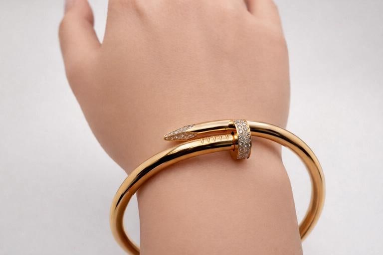 Cartier JUSTE UN CLOU 18k Rose Gold Diamond Bracelet CRN6721720 Box COA Size 20 - 9
