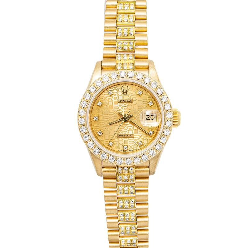 Rolex DateJust 69178J President 18K Yellow Gold Champagne Automatic 26MM: Case Size 26MM Wrist Fit 6 Inches Box No Papers No Condition Ã¢â‚¬â€ Excellent Full Specifications SKU Rolex#3946 Brand Rolex Model DateJust Reference