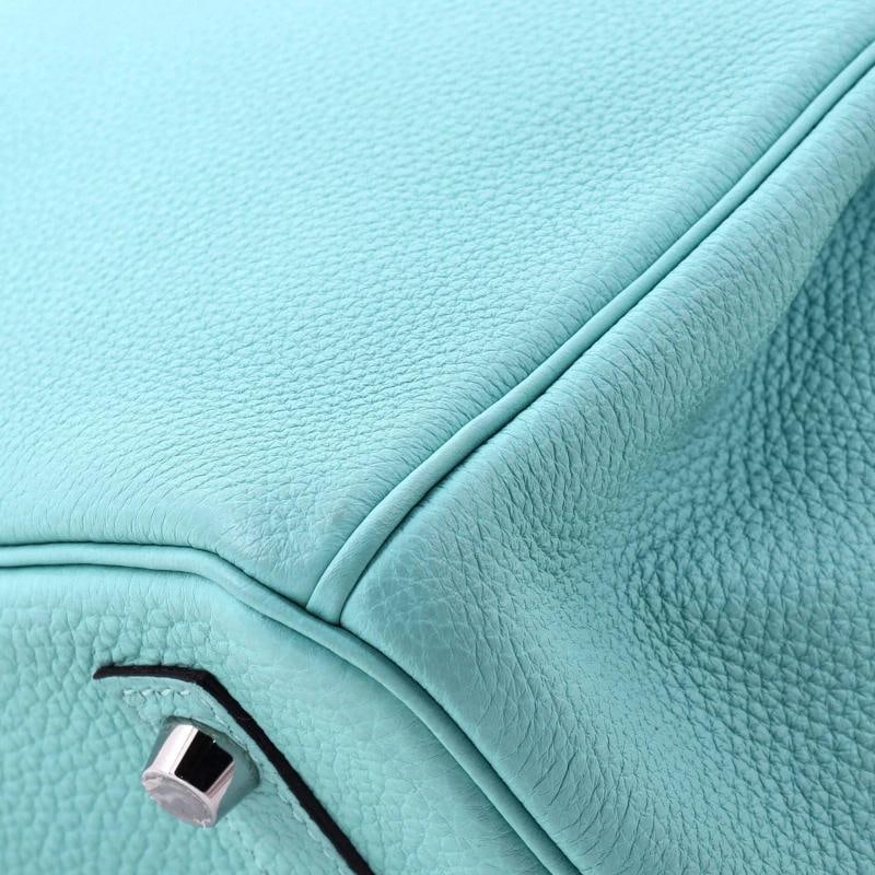 Hermes Birkin Handbag Blue Togo with Palladium Hardware 30 - 8