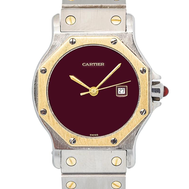 cartier Santos Octagonal 750265 Bracelet Stainless Steel Red Quartz 30mm - 2