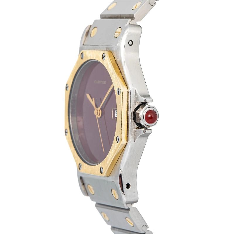cartier Santos Octagonal 750265 Bracelet Stainless Steel Red Quartz 30mm - 3
