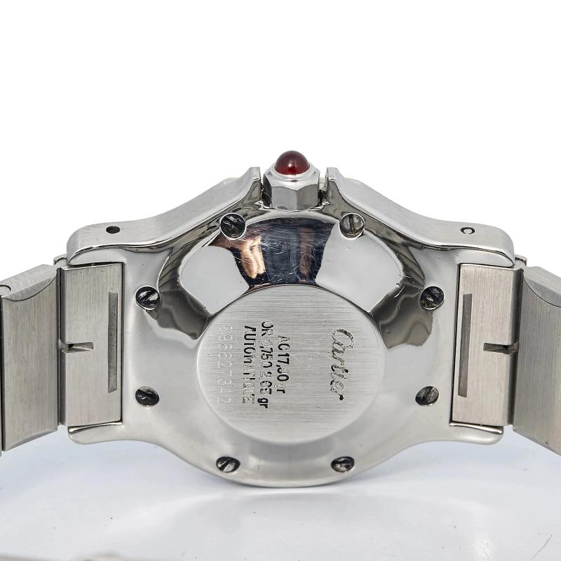 cartier Santos Octagonal 750265 Bracelet Stainless Steel Red Quartz 30mm - 6