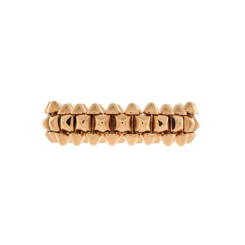 Cartier Clash de Cartier Ring 18K Rose Gold Small: Measurements: Size: 8.75 - 59, Width: 6.35 mm . Condition: Pre-owned - Good,Brand: Cartier,Main Stone: Unknown,Metal: 18K Yellow Gold,Metal Purity: 18K,Ring Size: 8.75 - 59,Type: Ring,Color: Yellow