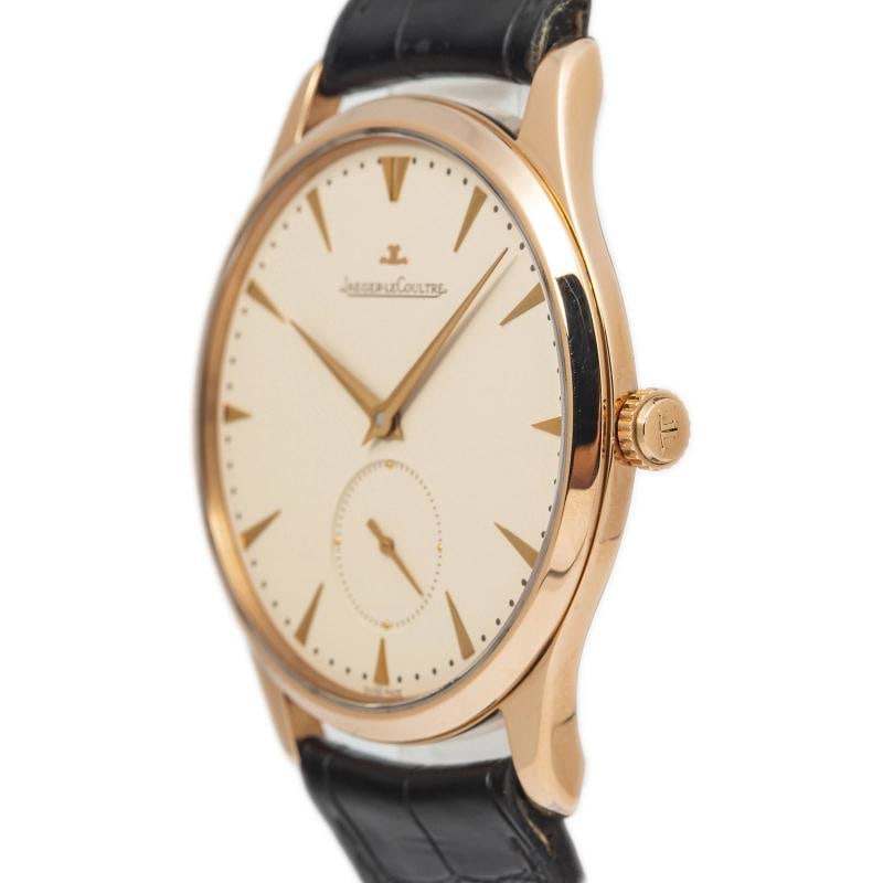 Jaeger-LeCoultre Master Ultra Thin 174.2.90 w/Box Strap RG Ivory Index Auto 40mm - 3