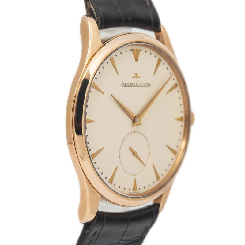 Jaeger-LeCoultre Master Ultra Thin 174.2.90 w/Box Strap RG Ivory Index Auto 40mm - 4