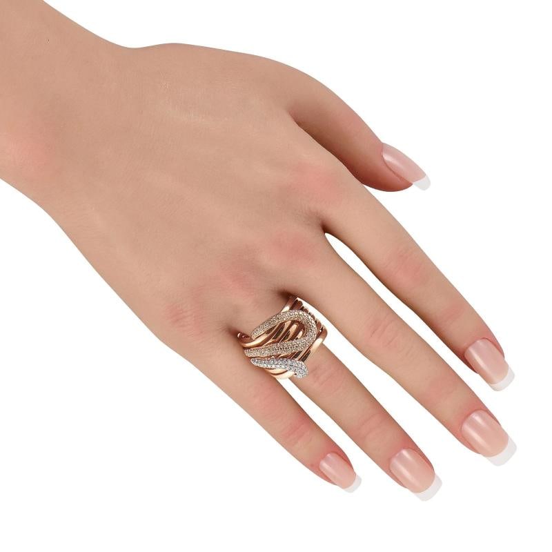 18K Rose Gold 2.50ct White and Colored Diamond Ring - 3