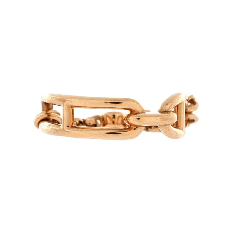 Hermes Chaine d'Ancre Chaos Ring 18K Rose Gold with Diamonds Small: Measurements: Size: 5.75 - 51, Width: 6.10 mm . Condition: Pre-owned - Good,Brand: Hermes,Main Stone: Diamond,Metal: 18K Rose Gold,Metal Purity: 18K,Ring Size: 5.75 - 51,Type: Ring,Color: Rose