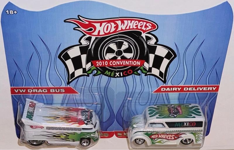 VW DRAG BUS & Dairy Delivery Hot Wheels 2010 Mexico Convention 1 of 80 Sellers - 3