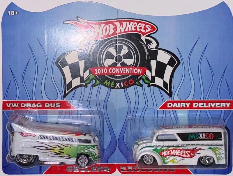 VW DRAG BUS & Dairy Delivery Hot Wheels 2010 Mexico Convention 1 of 80 Sellers - 5