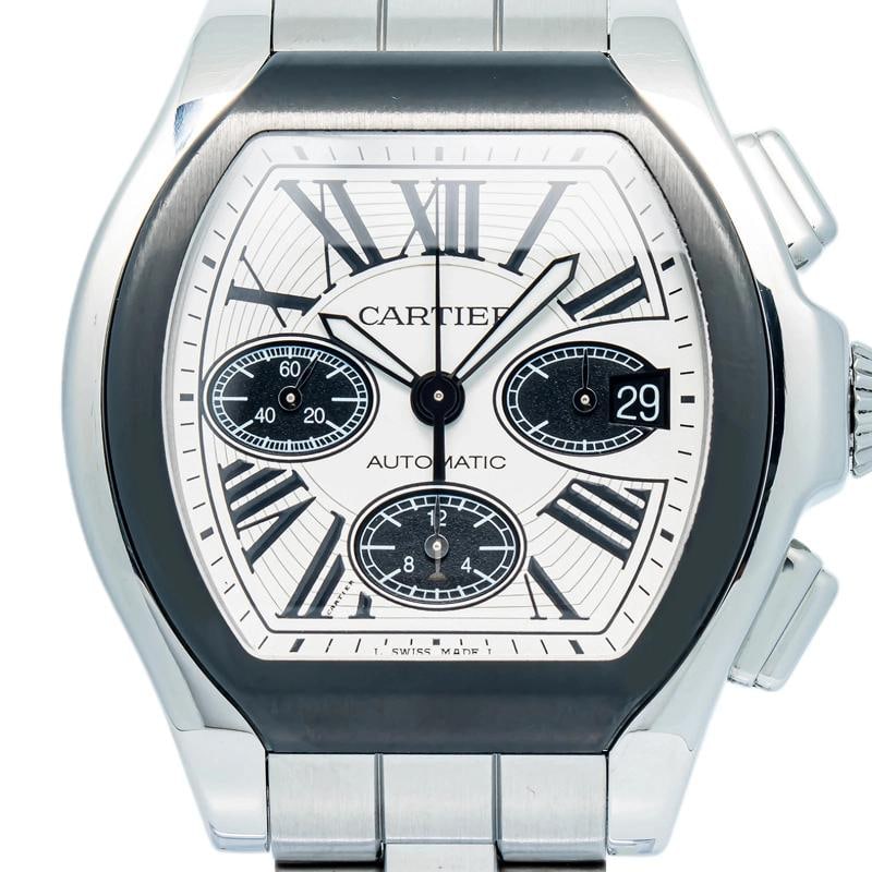 Cartier Roadster De W6206020 Bracelet Stainless Steel White Roman Quartz 44mm - 2