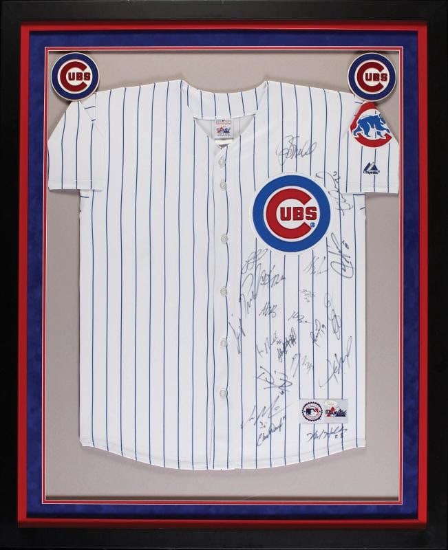 2015 Chicago Cubs Team Signed Framed Jersey 20 Signatures JSA COA (1 of 4)