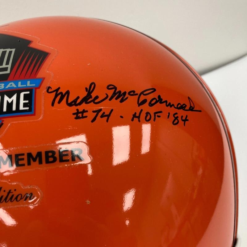 Jim Brown Cleveland Browns Hall Of Fame Legends Signed Full Size Helmet JSA COA - 7