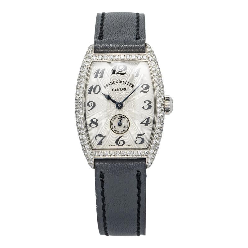 Franck Muller Cintree Curvex 1750S6D Strap White Gold Silver Arabic 25mm - 2