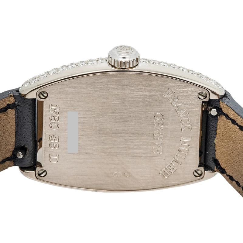 Franck Muller Cintree Curvex 1750S6D Strap White Gold Silver Arabic 25mm - 6