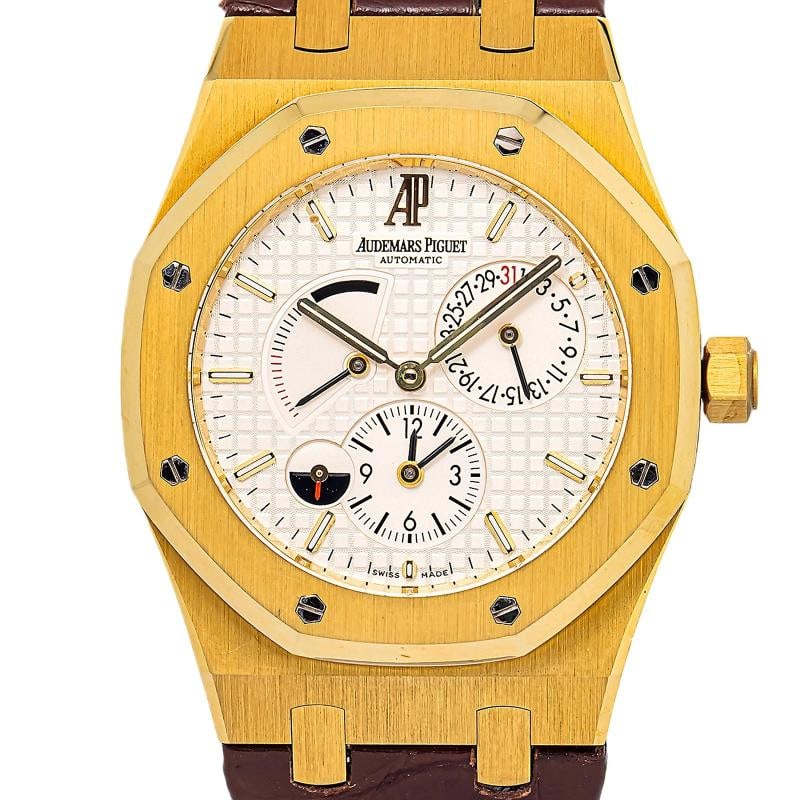 Audemars Piguet Royal Oak 26120 Leather Yellow Gold White Stick Automatic 38mm - 2