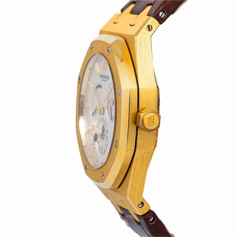 Audemars Piguet Royal Oak 26120 Leather Yellow Gold White Stick Automatic 38mm - 3