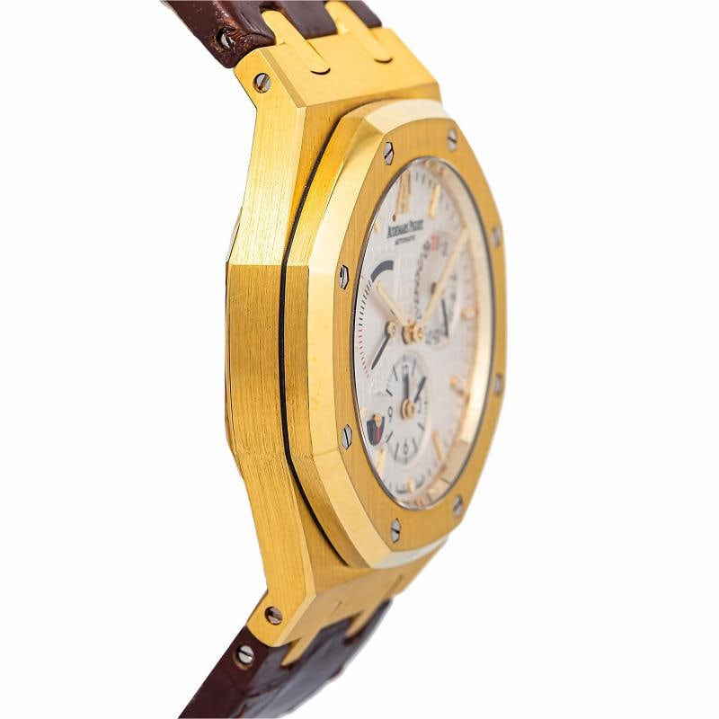 Audemars Piguet Royal Oak 26120 Leather Yellow Gold White Stick Automatic 38mm - 4