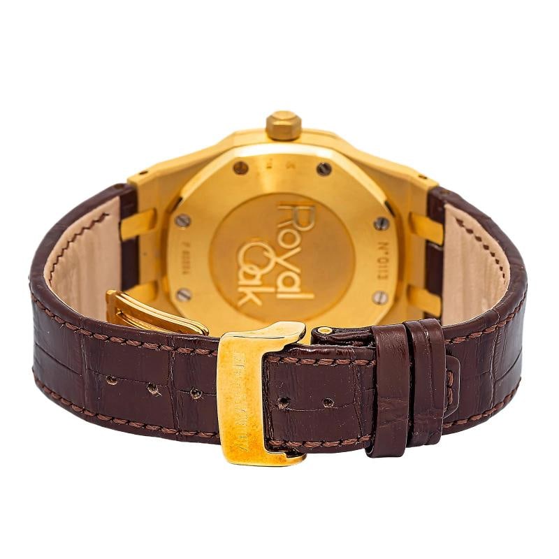 Audemars Piguet Royal Oak 26120 Leather Yellow Gold White Stick Automatic 38mm - 5