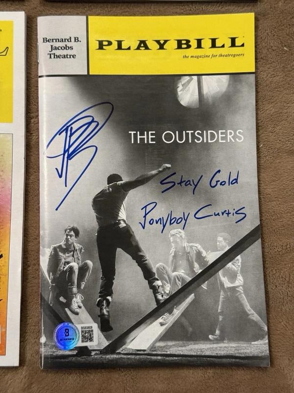 Brody Grant Signed Legacy Playbill Set Of 4 Outsiders Ponyboy BAS Authentic Auto - 3