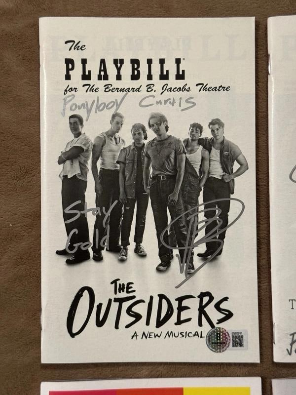 Brody Grant Signed Legacy Playbill Set Of 4 Outsiders Ponyboy BAS Authentic Auto - 5