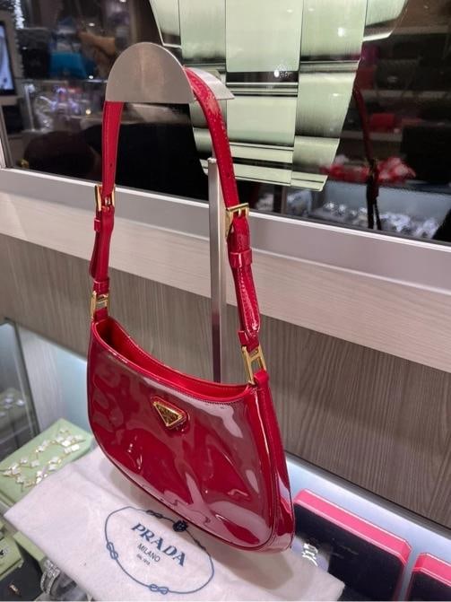 Prada Cleo Bag Red Patent Leather - 2