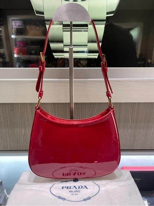Prada Cleo Bag Red Patent Leather - 4