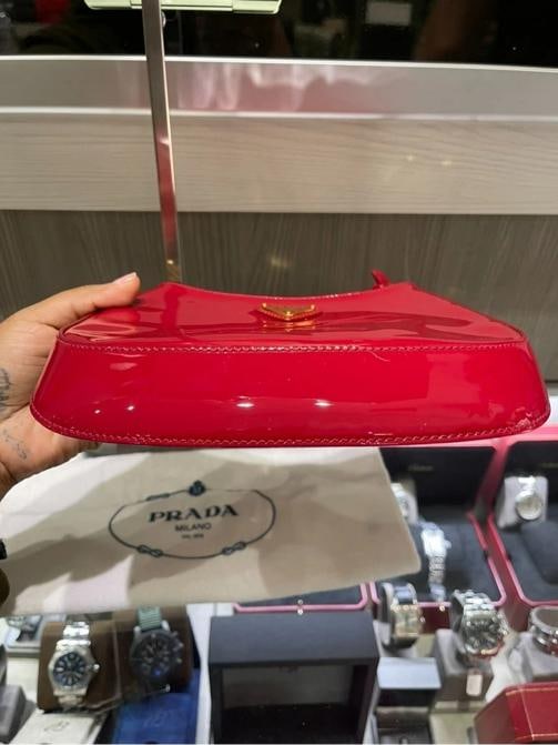 Prada Cleo Bag Red Patent Leather - 6