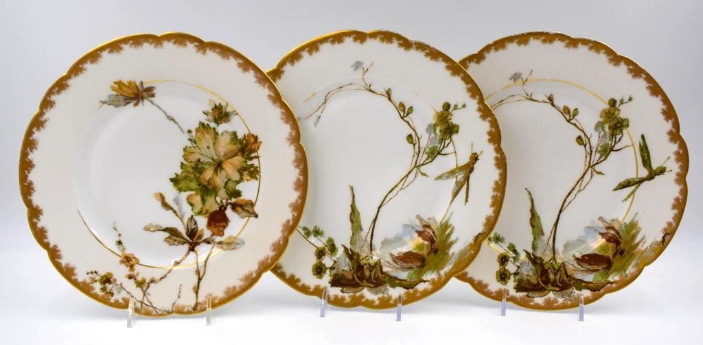 Set of 6 Haviland Limoges Dessert Plates Aesthetic Movement, Circa 1900 - 3