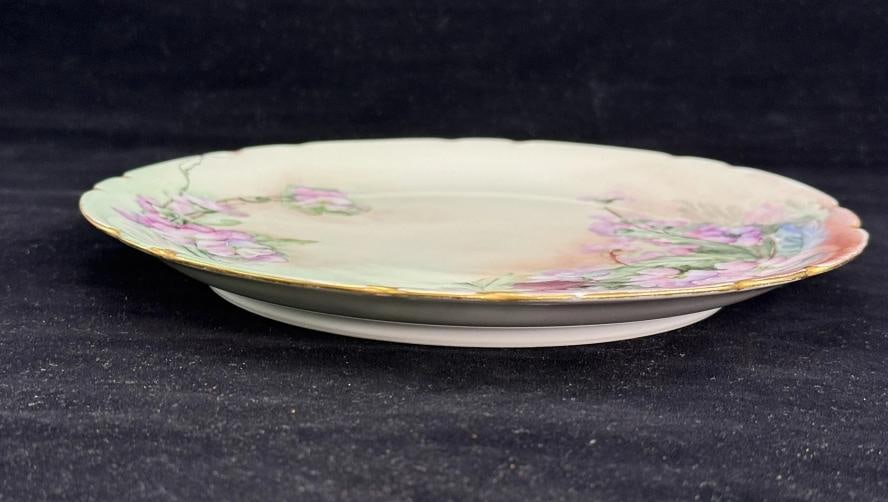 12 Antique Circa 1890s Jean Pouyat Limoges Hand Painted Floral Dinner Plates - 5
