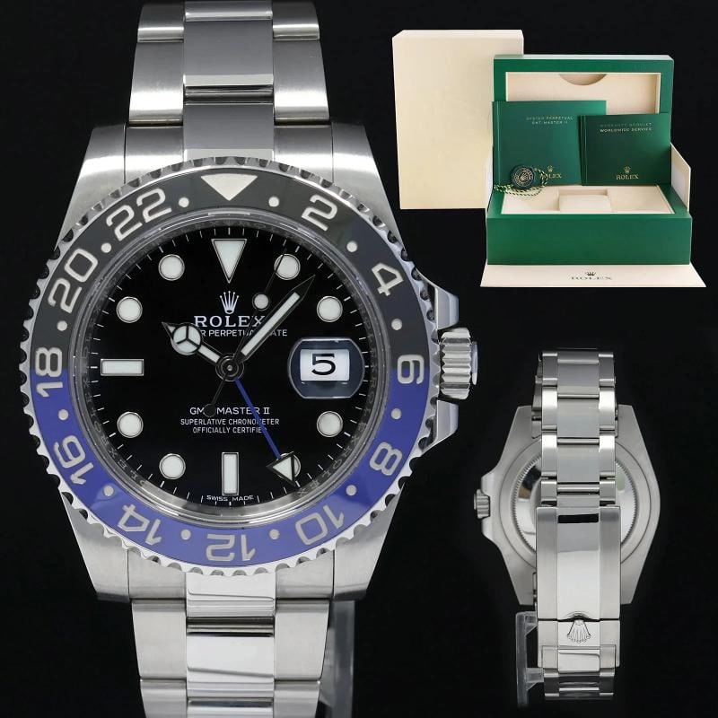 2016 MINT Rolex GMT Master II 116710BLNR Steel Ceramic Batman Blue Watch Box: Condition: Pre-owned - Excellent,Brand: Rolex,Department: Unisex Adults,Type: Wristwatch,Model: GMT-Master,Reference Number: 116710BLNR,With Original Box/Packaging: Yes,With Papers: No,Customized: