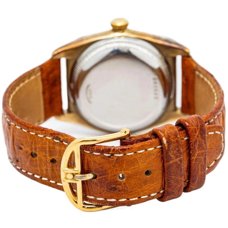 Rolex Oyster Perpetual 3696 Strap Yellow Gold Champagne Arabic Automatic 32mm - 5