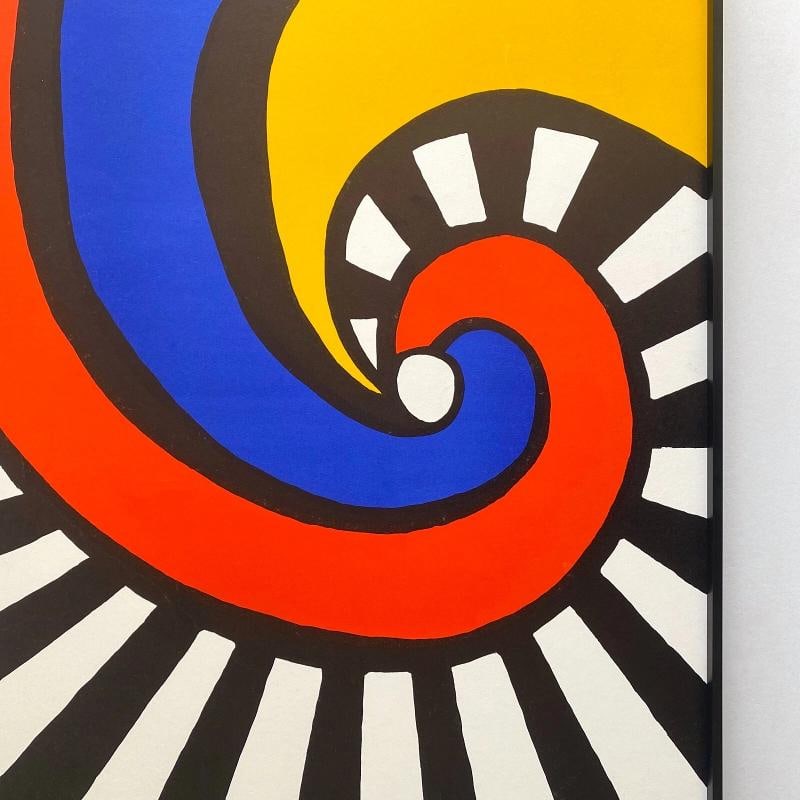 ALEXANDER CALDER RARE 1970 MID CENTURY MODERN LITHO PRINT FRAMED EXHIBIT POSTER - 10